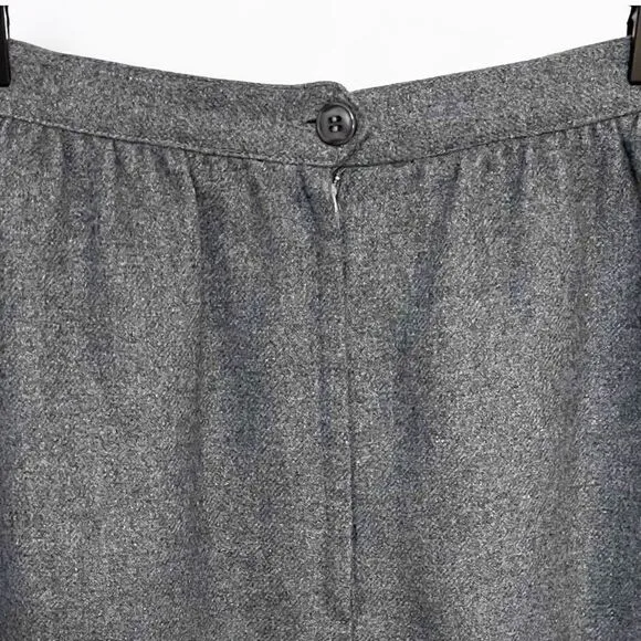 SASSON Vintage Gray Wool Blend Midi Skirt Sz 8