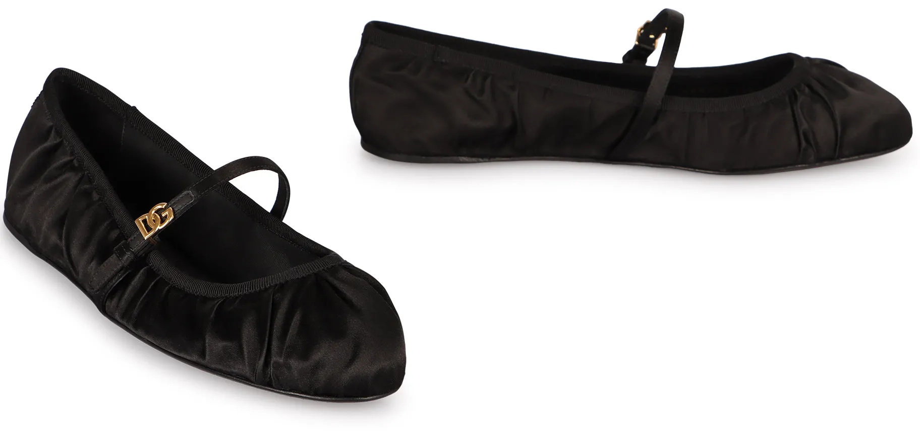 Satin ballet flats