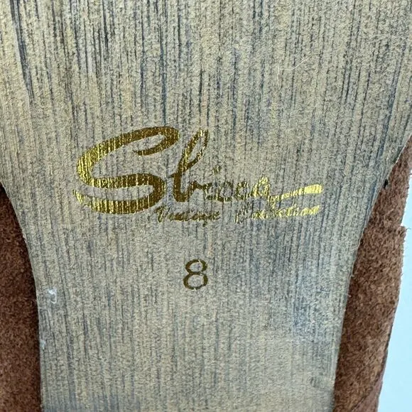 SBICCA Gusto Tan Suede Leather Over The Knee Heeled Boots Size 8