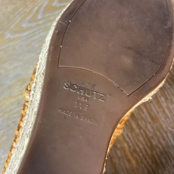 SCHUTZ Woven Espadrille Wedge Shoes 11