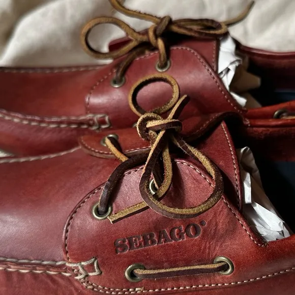 Sebago “Caravel Casual” Dark Red Boat Shoes Size 13M Excellent Condition!