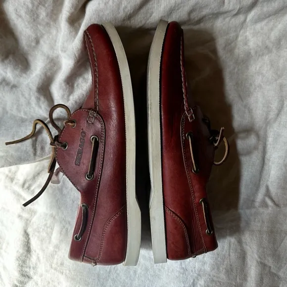Sebago “Caravel Casual” Dark Red Boat Shoes Size 13M Excellent Condition!