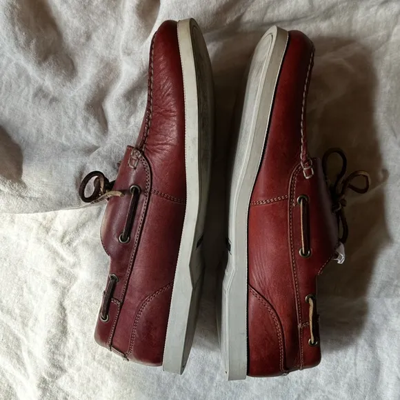 Sebago “Caravel Casual” Dark Red Boat Shoes Size 13M Excellent Condition!