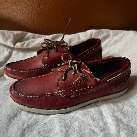 Sebago “Caravel Casual” Dark Red Boat Shoes Size 13M Excellent Condition!