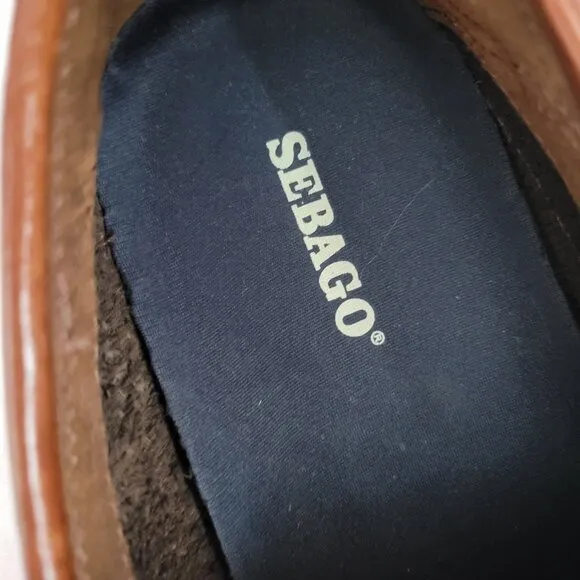 Sebago Clovehitch II Boat Shoes Mens Sz 10.5 W Brown Leather Oxfords two tone