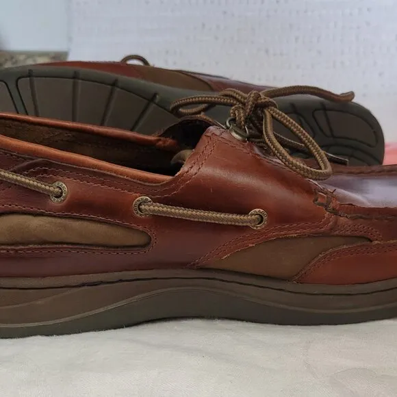 Sebago Clovehitch II Boat Shoes Mens Sz 10.5 W Brown Leather Oxfords two tone
