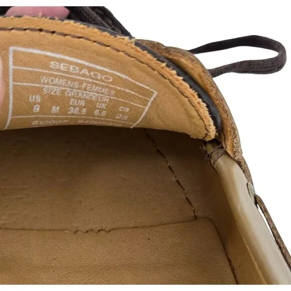Sebago Dockside Leather Two-Tone Lace up Boat Shoes Size 8