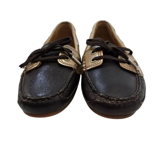 Sebago Dockside Leather Two-Tone Lace up Boat Shoes Size 8