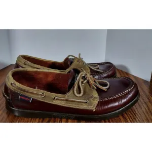 Sebago Docksides &amp; Filson Colab Leather/Canvas boat shoes 10  Topsides Moccasin