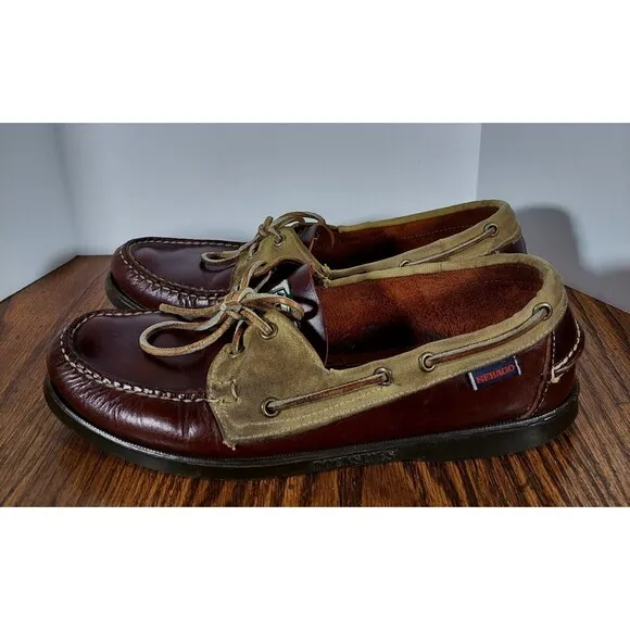 Sebago Docksides &amp; Filson Colab Leather/Canvas boat shoes 10  Topsides Moccasin