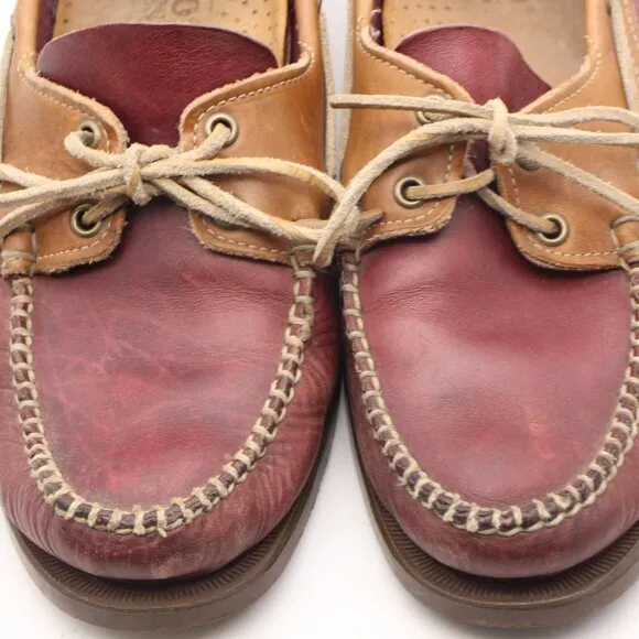 Sebago Docksides Loafer Men’s Size 10 M Slip On Boat Shoes Burgundy Leather