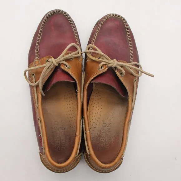 Sebago Docksides Loafer Men’s Size 10 M Slip On Boat Shoes Burgundy Leather