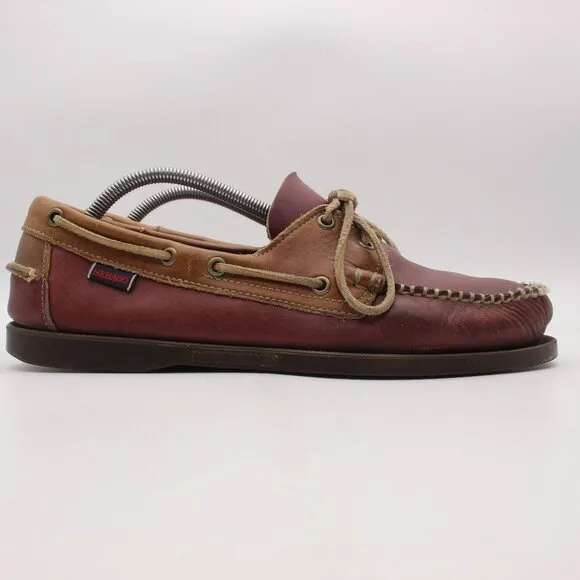 Sebago Docksides Loafer Men’s Size 10 M Slip On Boat Shoes Burgundy Leather