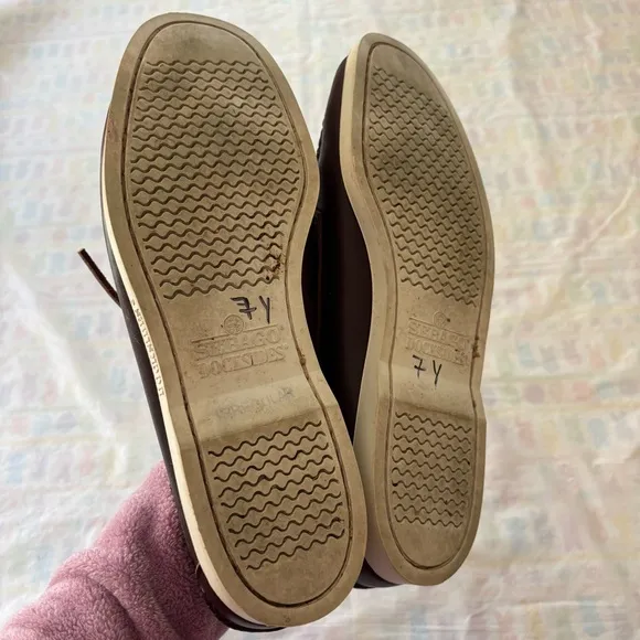Sebago Portland Waxed Brown Leather Boat Shoes SZ 11.5 M Worn 1X