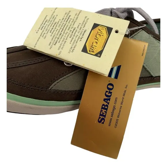 SEBAGO Wander Nubuck Leather &amp; Canvas Marine‎ Boat Shoes