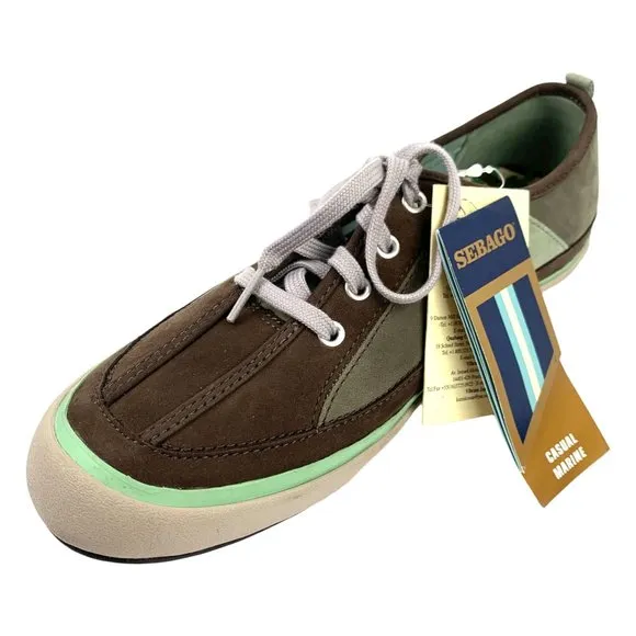 SEBAGO Wander Nubuck Leather &amp; Canvas Marine‎ Boat Shoes