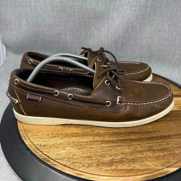Sebago x Ronnie Fieg Docksides Men's Size 13 Brown Leather Boat Shoes Deck