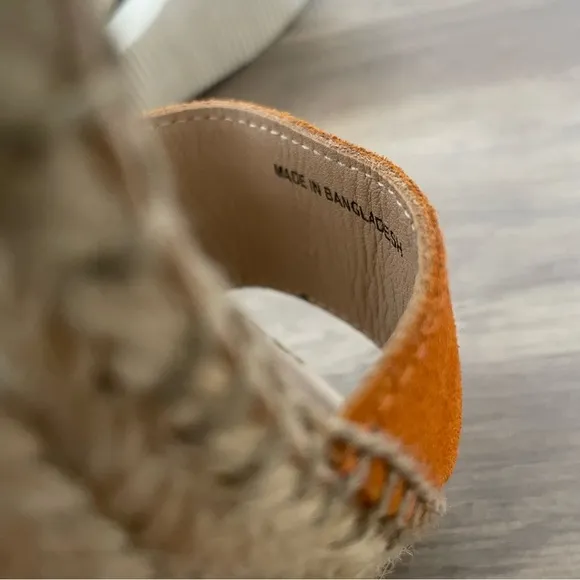 See by Chloe Cognac Brown Suede Espadrille Platform Wedges