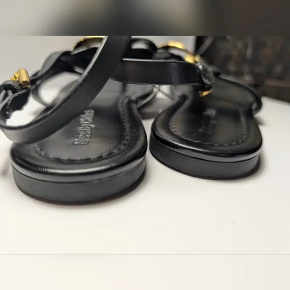 See by Chloe Women's Black Leather Chany Sandals Flats