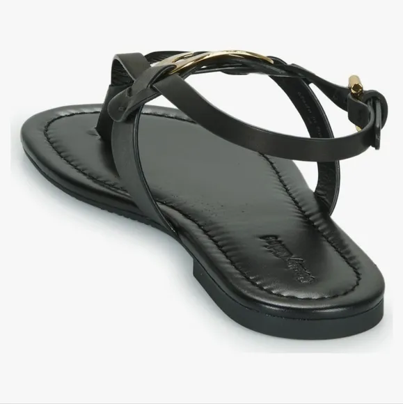 See by Chloe Women's Black Leather Chany Sandals Flats