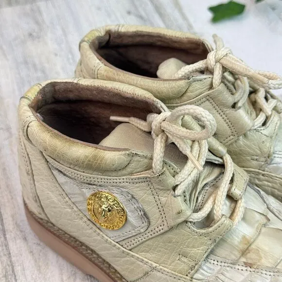 Sefeni Exotic Shoes Made of Tail crocodile &amp; ostrich kids Size 11.5
