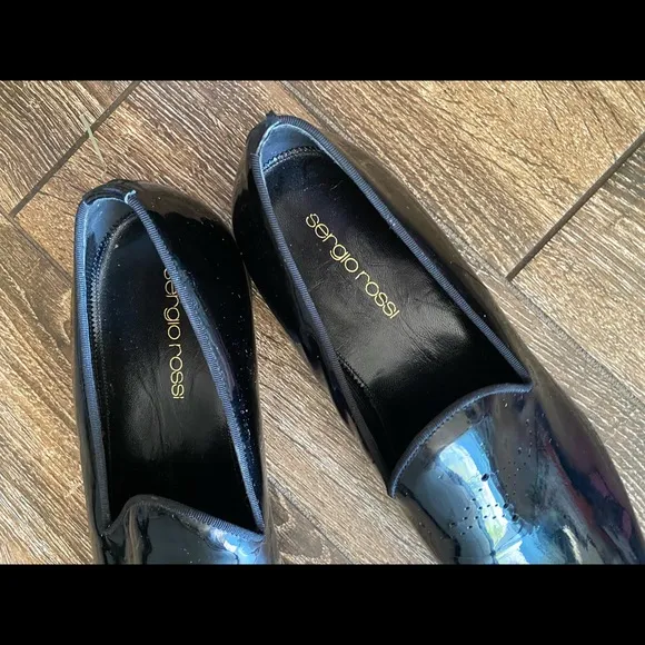 Sergio Rossi glossy patent leather flats