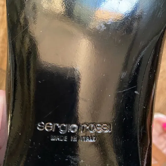 Sergio Rossi glossy patent leather flats