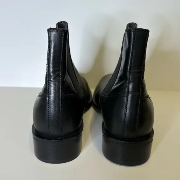 Seychelles Black Heeled Boots with Polished Leather Size 7