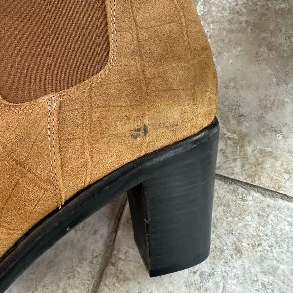 Shabbies Amsterdam 1980 Heeled Chelsea Snakeskin Embossed Boots