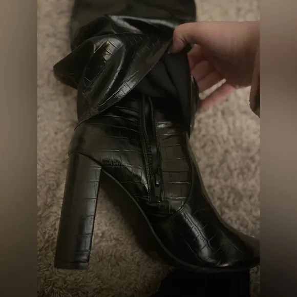 SHEIN Heeled Shark Boots