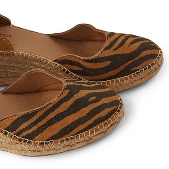 SHOE THE BEAR • Leopard Salome Suede Espadrille Wedges Includes Box