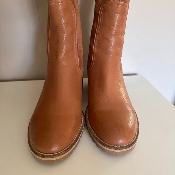 Silent D Brown Brink Heeled Suede Leather Boots Anthropologie Size 41 9.5