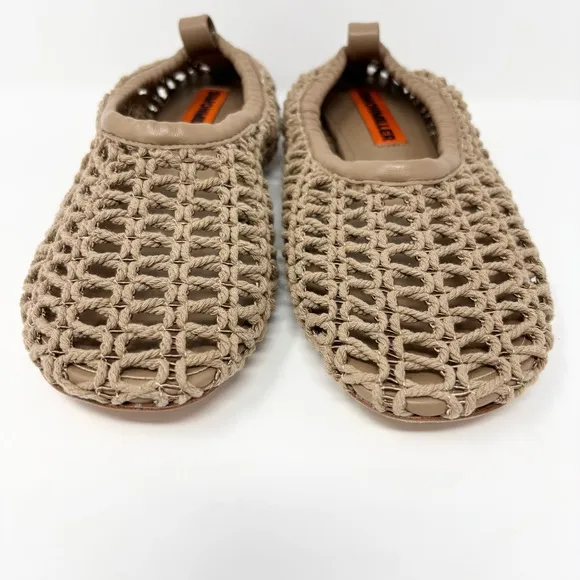 Simon Miller Riad Crochet Mesh Ballet Flats Natural Tan Size 37 Size 7 New