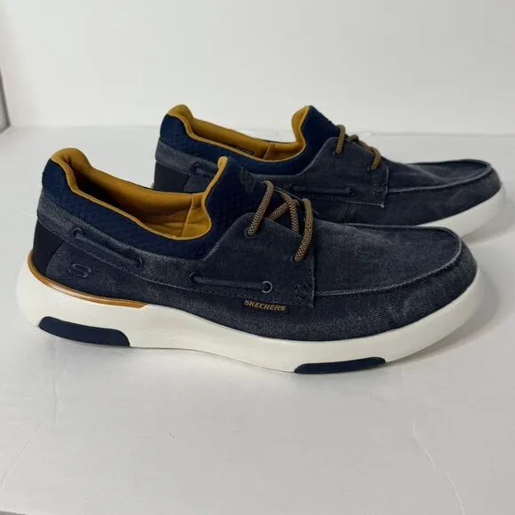 Skechers Mens Bellingers Classic Fit Memory Foam Casual Boat Shoe Size 11.5 Navy