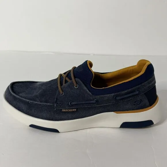 Skechers Mens Bellingers Classic Fit Memory Foam Casual Boat Shoe Size 11.5 Navy