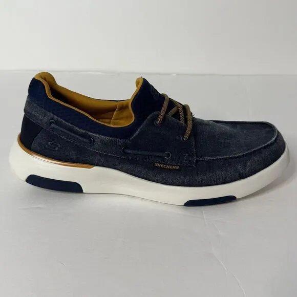 Skechers Mens Bellingers Classic Fit Memory Foam Casual Boat Shoe Size 11.5 Navy