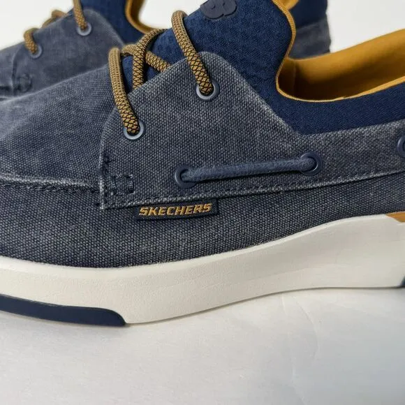 Skechers Mens Bellingers Classic Fit Memory Foam Casual Boat Shoe Size 11.5 Navy