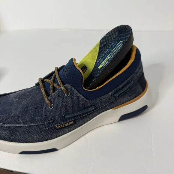 Skechers Mens Bellingers Classic Fit Memory Foam Casual Boat Shoe Size 11.5 Navy