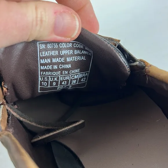 Skechers brown leather minimalist driving slip on boat shoes us mens size 10