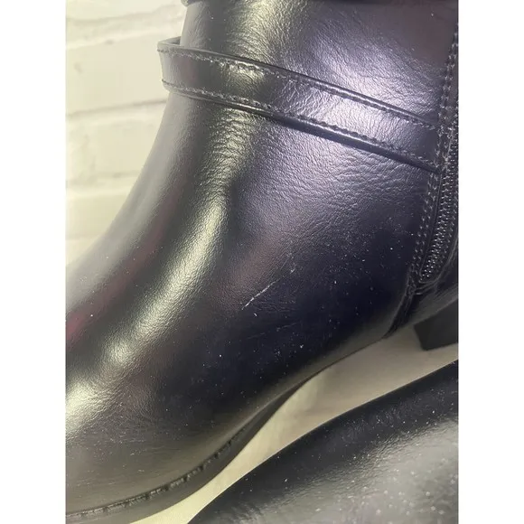 SO Trixie Two Tone Womens Faux Leather Riding Boots Knee High Size 10 Wide Calf