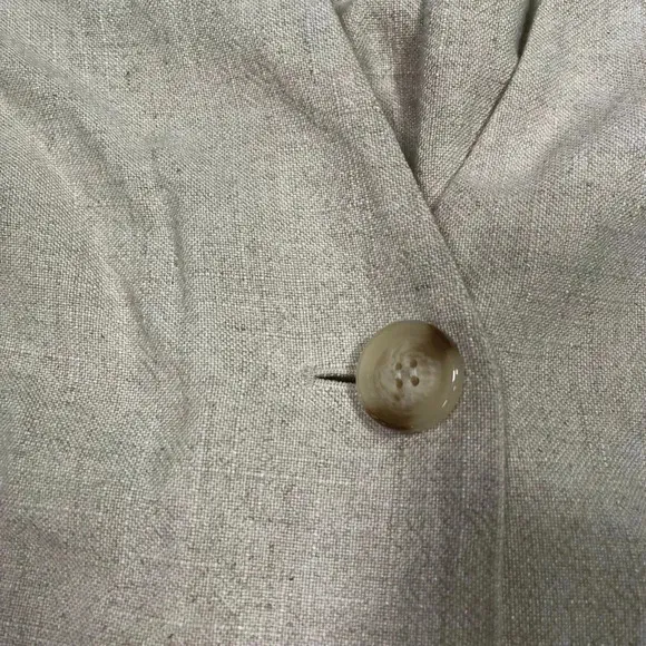 Soft Surroundings Jacket Linen Cotton Blend Beige Nature Spirit Blazer Size M