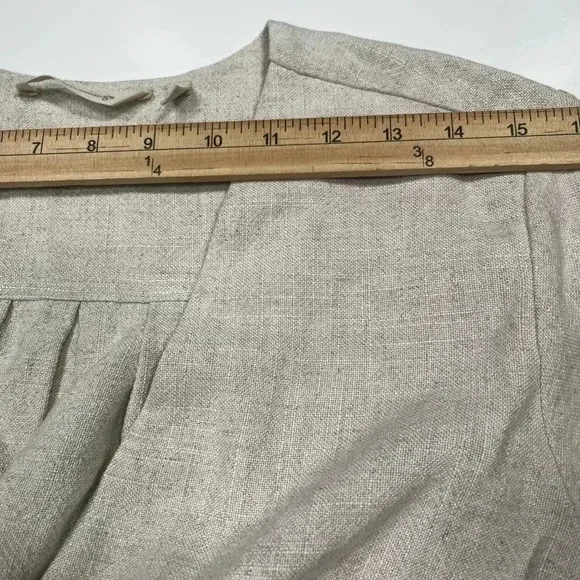 Soft Surroundings Jacket Linen Cotton Blend Beige Nature Spirit Blazer Size M