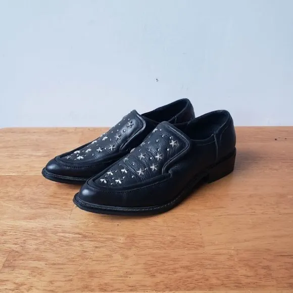 Sol Sana Nancy Studded Black Star Leather Flats