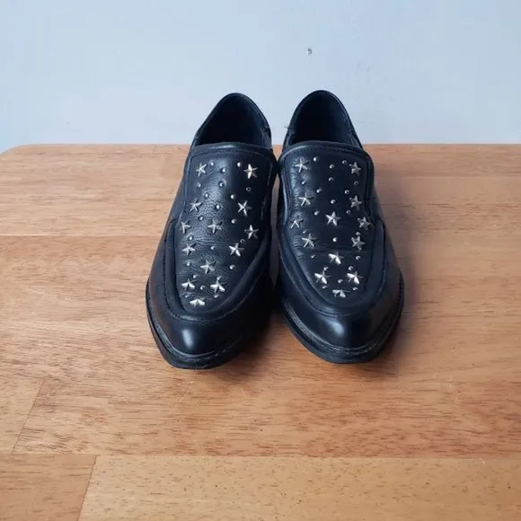 Sol Sana Nancy Studded Black Star Leather Flats