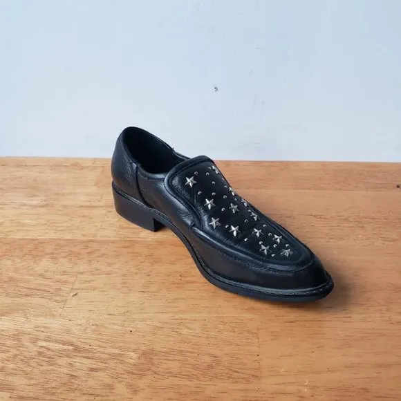 Sol Sana Nancy Studded Black Star Leather Flats
