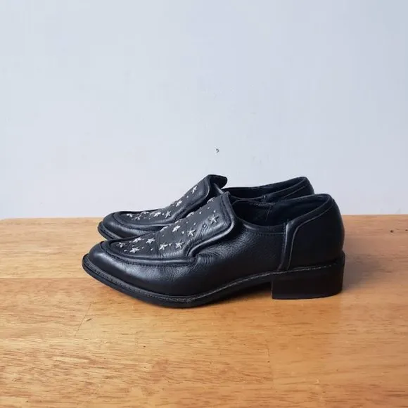 Sol Sana Nancy Studded Black Star Leather Flats