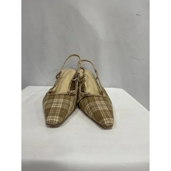 Song Of Style 'Cafe' Tan Canvas Heel Size 9