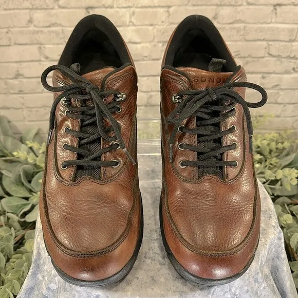 Sonoma Jean Co. “Sierra” Brown Textured Leather Rugged Casuals Men’s 12M🤎VGUC