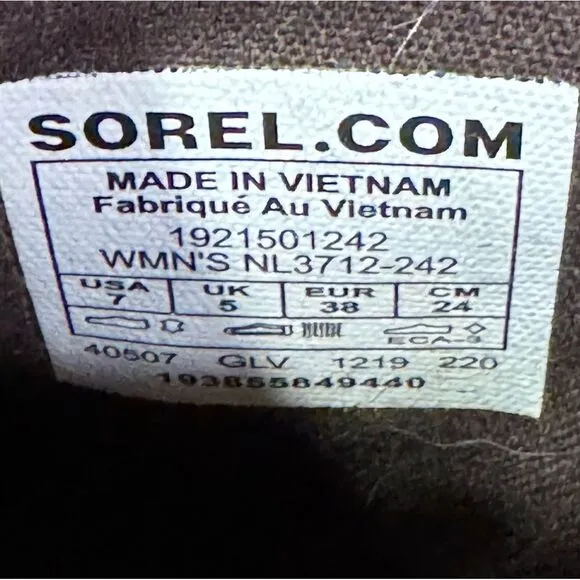 Sorel Cate Brown Leather Heeled Ankle Boots