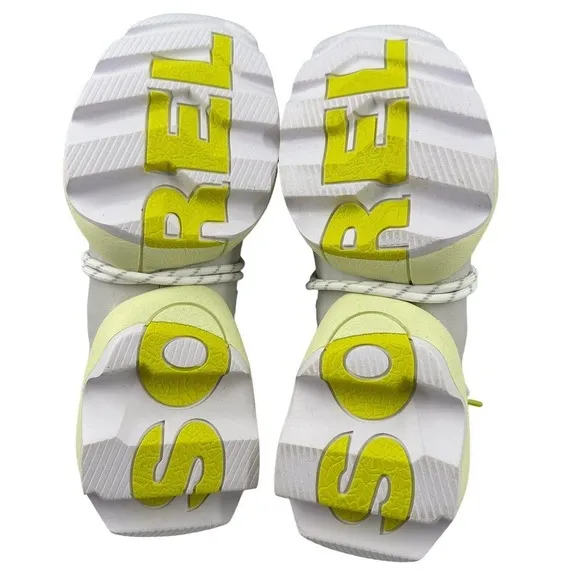 Sorel NIB Women's Kinetic Impact Lace Shoe darkstone/moonstone grey/yellow sz 6